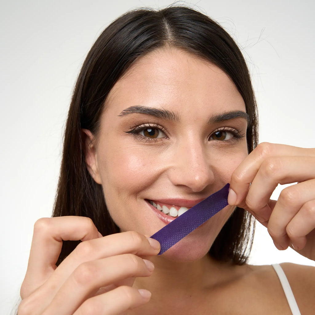 Purple Teeth Whitening Strips 7/21 Whitening Sessions Safe for Gold Does Not Cause Teeth Sensitivity Peroxide Free