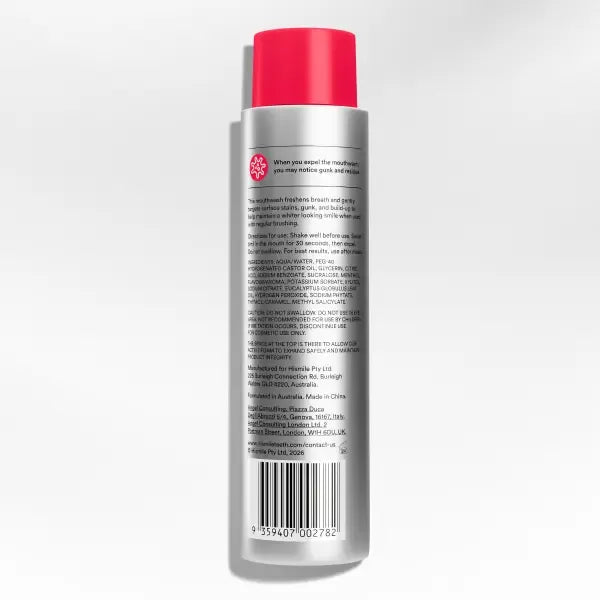 Hismile iD Stain Whitening Mouthwash for White Teeth, Freshens Breath with Essential Oils 237ml