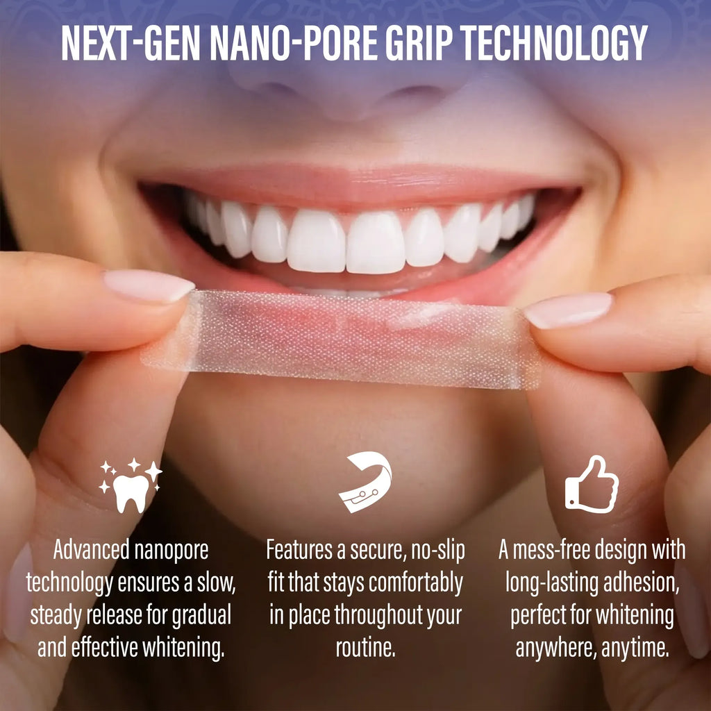 GuruNanda Whitening Strips, 7-day treatment (7 Packets - 2 Strips per pack) - Non-Slip, Dry Strip Technology Whiteningstrips Whiteningstrips