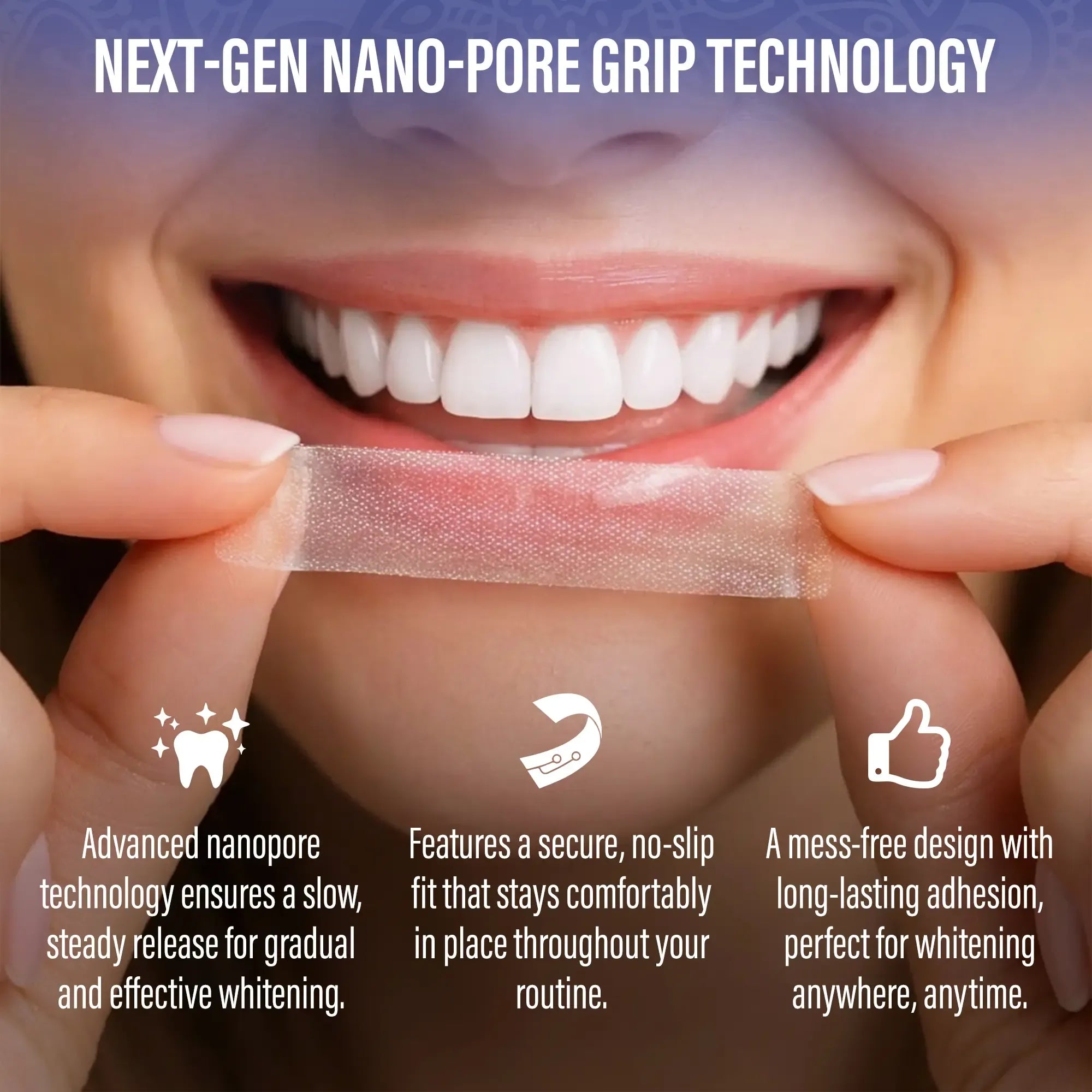 GuruNanda Whitening Strips, 7-day treatment (7 Packets - 2 Strips per pack) - Non-Slip, Dry Strip Technology Whiteningstrips Whiteningstrips