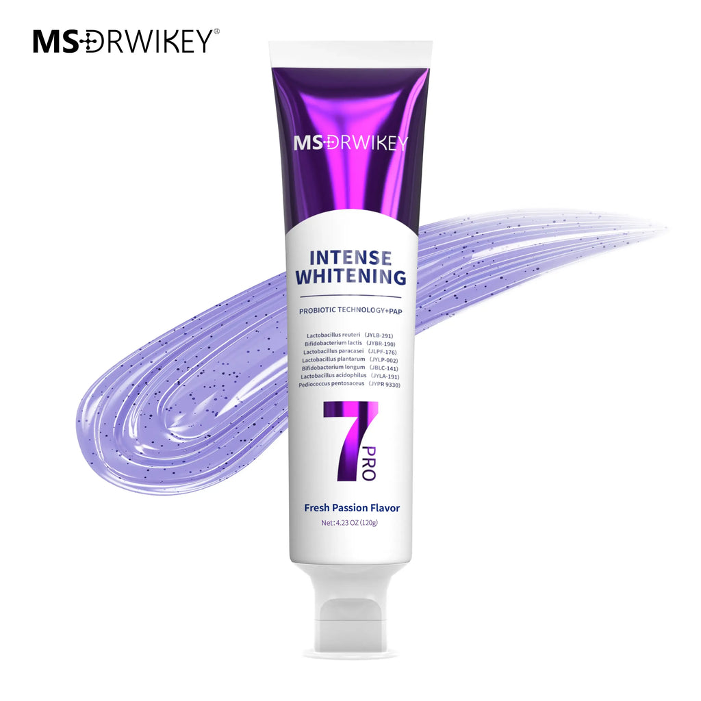 【MSDRWIKEY】New 7-Pro Intensive Toothpaste | Upgraded Purple Formula with 7 Probiotics | Deep Enamel Repair & Long-Lasting Freshness